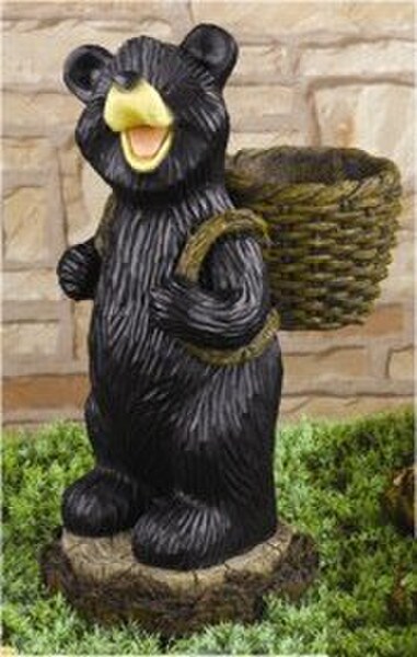 animal statue Whimsical bear planter sculpture Urn for plants